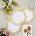 thumbnail image 4 of Efavormart 10 Pack | 7" White With Gold Lace Rim Plastic Dessert Appetizer Plates, Disposable Salad Party Plates, 4 of 11