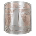 thumbnail image 2 of Meyda Tiffany 197788 Sailboat 2 Light 12" Tall Wall Sconce - Nickel, 2 of 3