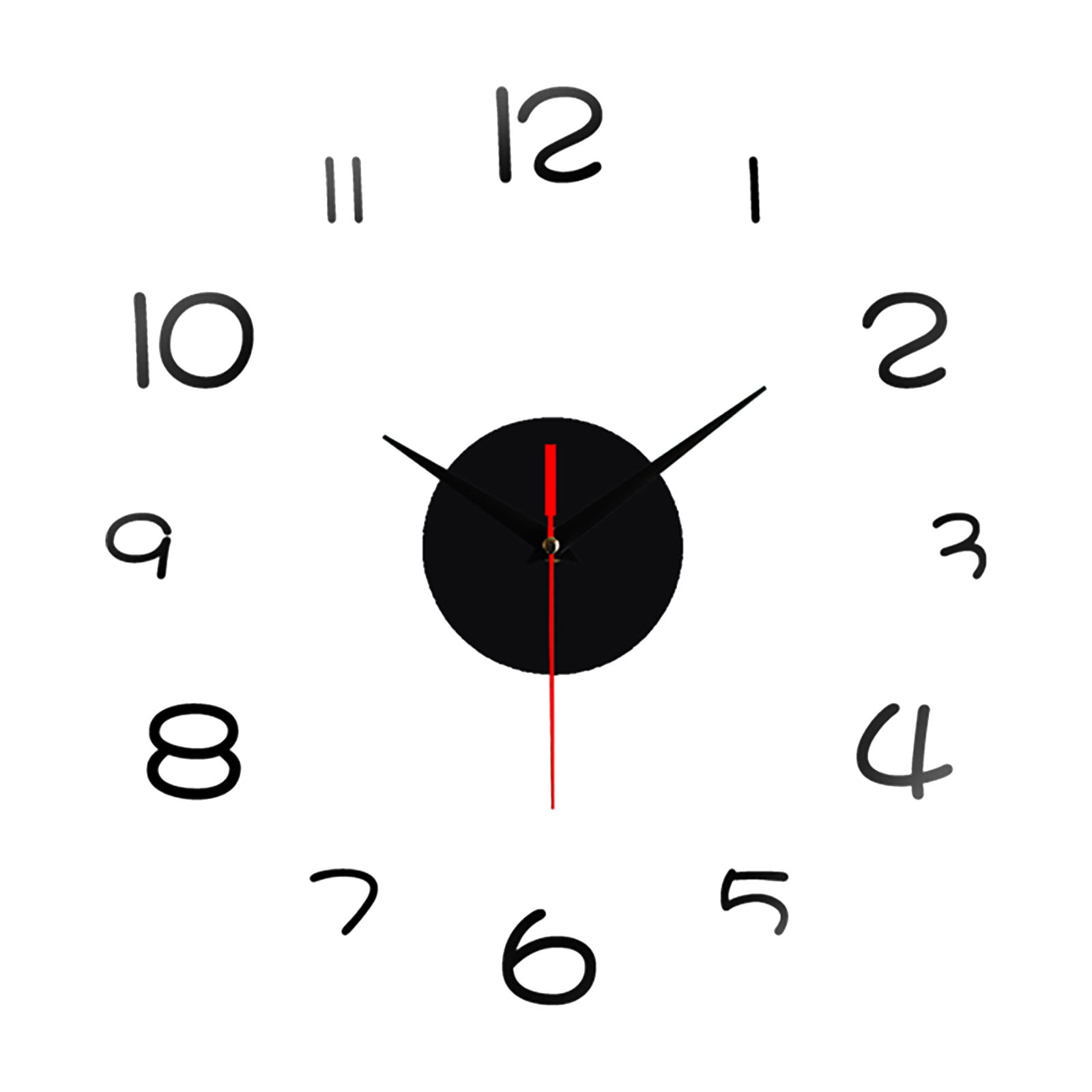 EUMODR Minute Timer Useful Under 10 Wall 3D Quartz Number Decoration Art Diy 11-23-Inch Clock Home Clock Office Clock Walmart.com