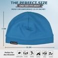 thumbnail image 5 of Headshion Cotton Beanie Skull Cap, 4 Pack Double Layered Sleep Hat Blue, 5 of 8