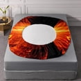 thumbnail image 5 of Western Bedding Horse Fitted Sheet Sets,Animal Printed Bed Set Queen Size for Kids Teens Room Decor,Horse Orange Flames Pattern Fitted Sheet for Boys Bedding Set,1 Fitted Sheet+2 Pillowcases., 5 of 7
