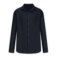 thumbnail image 4 of Dagugfen Mens Shirts Cotton Linen Long Sleeve Button down Beach Shirts Loose Lightweight Casual Shirts, 4 of 6