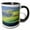 Black/White, variant on 3drose, Usa, Washington State, Palouse, Lone Tree in Wheat Field, 11oz Two-tone Yellow Mug