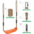 thumbnail image 6 of Heavy Duty Swing Seat for Kids & Adults, Non‑Slip Flat Plastic Tree Swing Seat Replacement with Adjustable Rope, Outdoor Playground Swingset Accessories, Orange, 1 Pack, 6 of 14