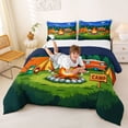 thumbnail image 3 of Catabedysis Night Camping Full Size Comforter Sets,Campfire Camper Print Bedding Comforter Set For Boys,Multicolor,Navy Blue Reversible,3pcs,1 Comforter and 2 Pillowcases, 3 of 7