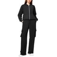 thumbnail image 3 of LEKODE Drop Shoulder Hoodie Jogger Sets for Women 2 Piece Yoga Sets for Women Sets for Women Long Sleeve Casual Tops for Women Athletic Sets for Women Comfy Sets for Women Clothing Black L, 3 of 6