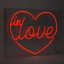 American Art Decor Neon LED Light Acrylic Box Sign - In Love Heart