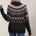 thumbnail image 5 of Women's Knitted Retro Round Neck Loose Pullover Sweater for Fall Winter Timeless Pieces,Black,S, 5 of 5