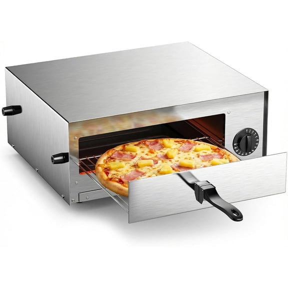 Pizza Oven 1450W, 12-inch, 9-minutes Pizza Quick Bake