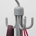 thumbnail image 3 of Paquete de 2 ganchos de almacenamiento, 4 garras, gancho giratorio de 360 grados, percha para cinturón de ropa, soporte para organizador de armario, soporte para estante de corbata, gancho shelt Adepaton HMHZ638, 3 of 7
