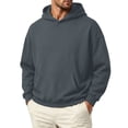 thumbnail image 2 of VBVC Men's Long Sleeve Hoodie with Pockets , Fall Stretchy Pullover Sweatshirt For Men, S-4XL, 2 of 5