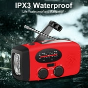 TSV Hand Crank Emergency Radio, Portable Radio Solar Powerd AM FM WB NOAA Weather Radio with SOS Alarm, Cell Phone Charge