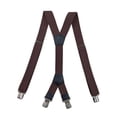 thumbnail image 3 of SGFCWSX Men's X-Back Suspenders, Adjustable Elastic 4-Clip Formal Casual Coffee, 3 of 3