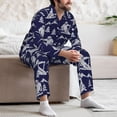 thumbnail image 7 of Fotbe Abstract Skiing Pattern Long Sleeve Pajama Set for Men,Sleepwear Set,2-piece Loungewear Set,Soft PJs Comfy Nightwear with Pockets-, 7 of 7