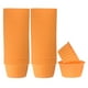 thumbnail image 1 of 100pcs 3.5oz Moldes para Magdalenas de Papel de Tamaño Estándar Envoltorios Antiadherentes Desechables para Bodas Cumpleaños Navidad Postres Naranja, 1 of 6