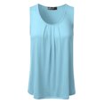 thumbnail image 1 of Doublju Women's Basic Scoop Neck Sleeveless Jewel Tank Top ICEBLUE S, 1 of 5
