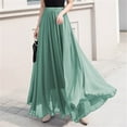 thumbnail image 2 of Zshosam Women's High Waist Flowy Pleated Maxi Skirt(Mint Green,S), 2 of 8