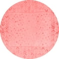 thumbnail image 1 of Ahgly Company Indoor Round Solid Red Modern Area Rugs, 3' Round, 1 of 4