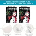 thumbnail image 6 of Christmas Welcome Garden Flag 12x18 Inch Double Sided Snowman Design with Holly Berries Red Scarf Top Hat Small Yard Flag Winter Outdoor Lawn Porch Seasonal Decor, 6 of 6