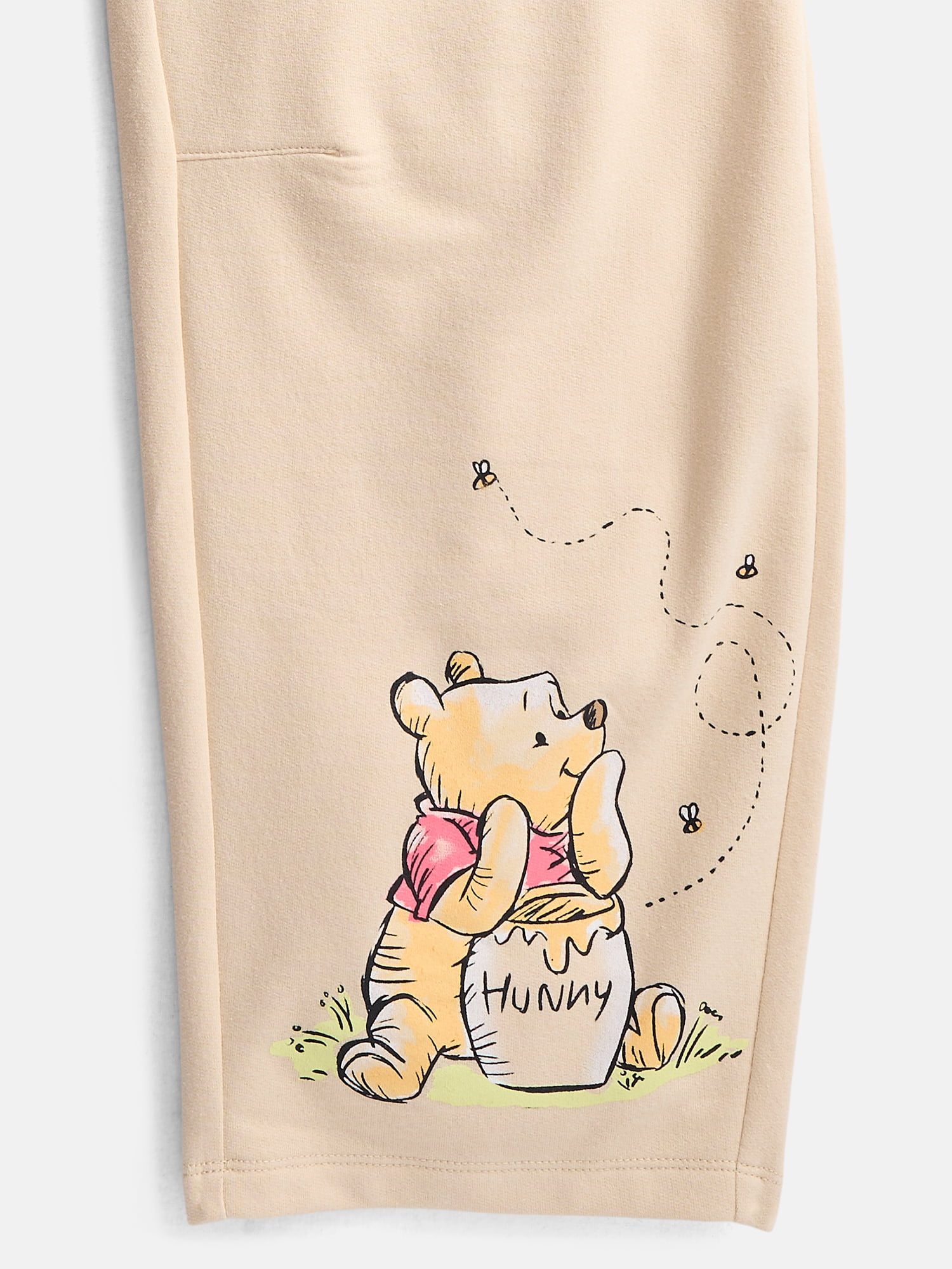 Disney Winnie the Pooh Girls Graphic Barrel Fleece Pants, Sizes 4-16