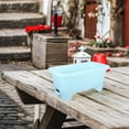 thumbnail image 4 of FUTUREORYY Succulent Pots Balcony Vegetable Planter Plastic Sky Blue with Spacesaving Design for Home Gardeners 1Pcs, 4 of 8