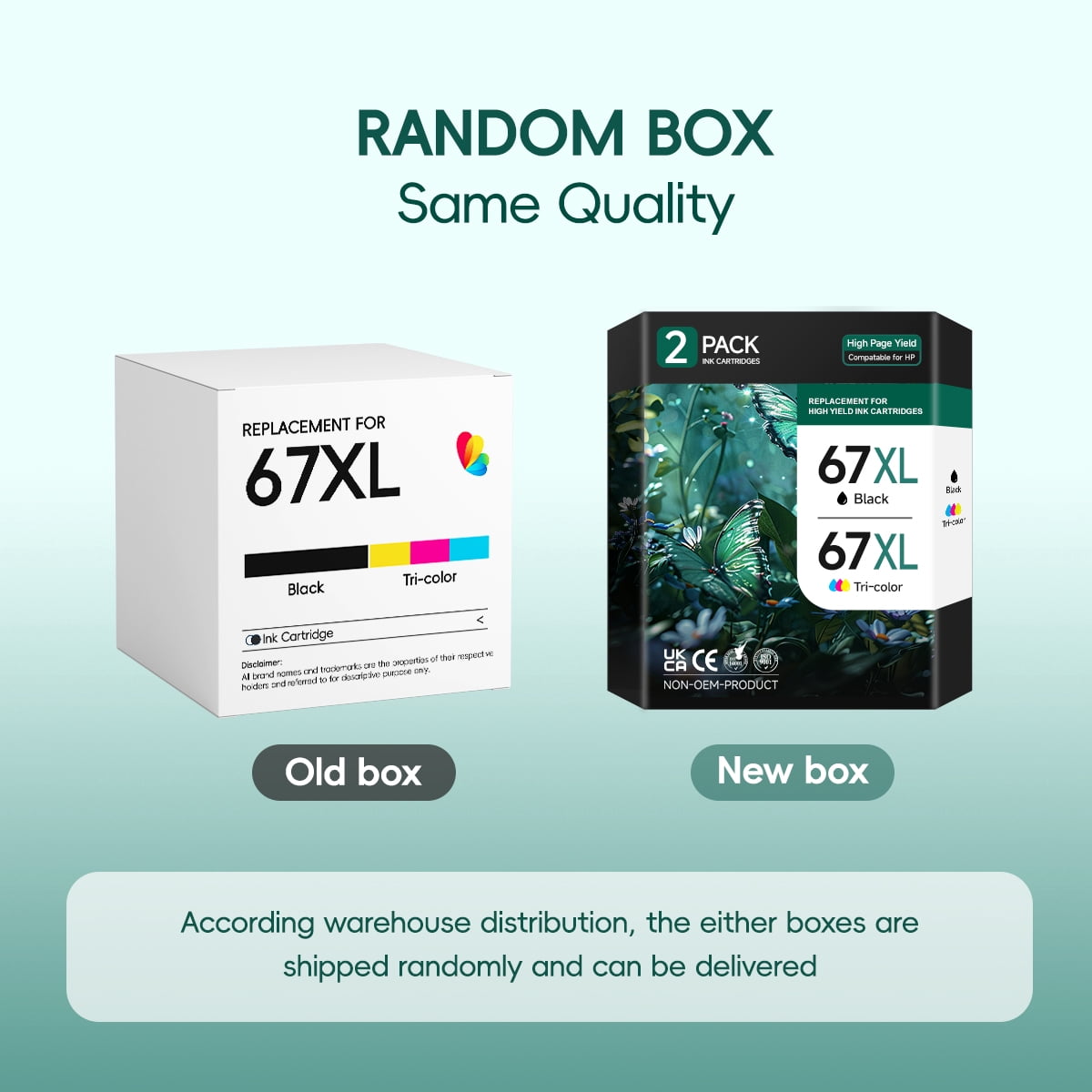 67 Ink Cartridge Compatible for 67 67xl Ink Cartridges - Black