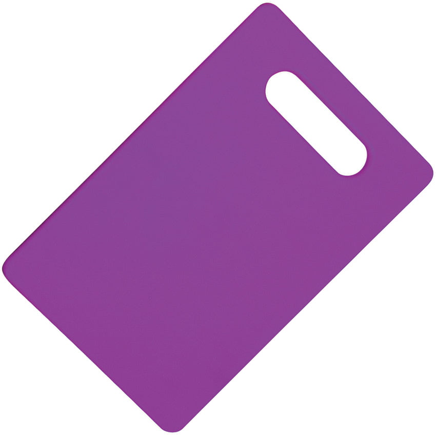 DINY Home & Style Non Slip Silicone Border Cutting Board With Handle Purple