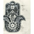 thumbnail image 3 of Popp, Grace 12x14 Black Modern Framed Museum Art Print Titled - Day Hamsa I, 3 of 5