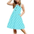 thumbnail image 2 of Midi Dresses for Girls Cute Sleeveless Sundresses with Pockets Size 2-12 Toddlers Kids Trendy Polka Dot Printed Layered Beach Dress 2025, 2 of 8