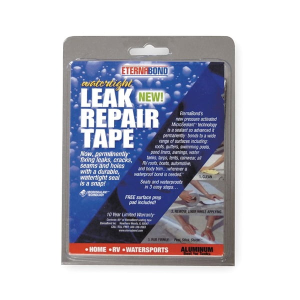 Roof Repair Tape Kit, 4 In x 5 Ft, Metal
