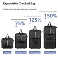 thumbnail image 2 of Guardurnaity Maletas escalables, bolsas de lona de gran capacidad, impermeables, con cremalleras, ideales para hombres y mujeres que viajan en Envolturas para manijas de equipaje marrón, 2 of 6