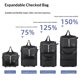 thumbnail image 5 of Guardurnaity Maletas escalables, bolsas de lona de gran capacidad, impermeables, con cremalleras, ideales para hombres y mujeres que viajan en Envolturas para manijas de equipaje gris, 5 of 6
