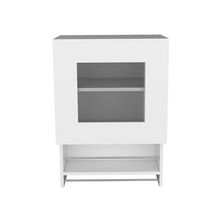 HomeRoots 20" White Wall Mounted Accent Cabinet With One Shelf