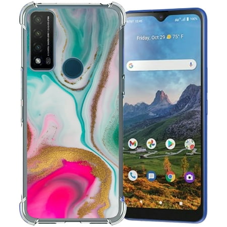 TalkingCase Slim Phone Case Compatible for Cricket Dream 5G, AT&T Radiant Max 5G/Fusion 5G, Colorful Marble Print, Lightweight, Flexible, Soft, USA