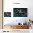 thumbnail image 4 of Elephant Stock Duo Horse Color Splash Paint Wall Art - Horizontal Canvas Wall Art - Living Room Wall Decor - Animal Canvas - Green And Brown Decor - 24" x 16", 4 of 8