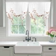 thumbnail image 4 of Spring Floral Balloon Curtains for Bedroom/Front Door/Bathroom, Watercolor Elegant Pastoral Flowers Tie Up Curtains 63 Inch Length Light Filtering Kitchen Curtains Shades for Windows 46"x63", 4 of 8