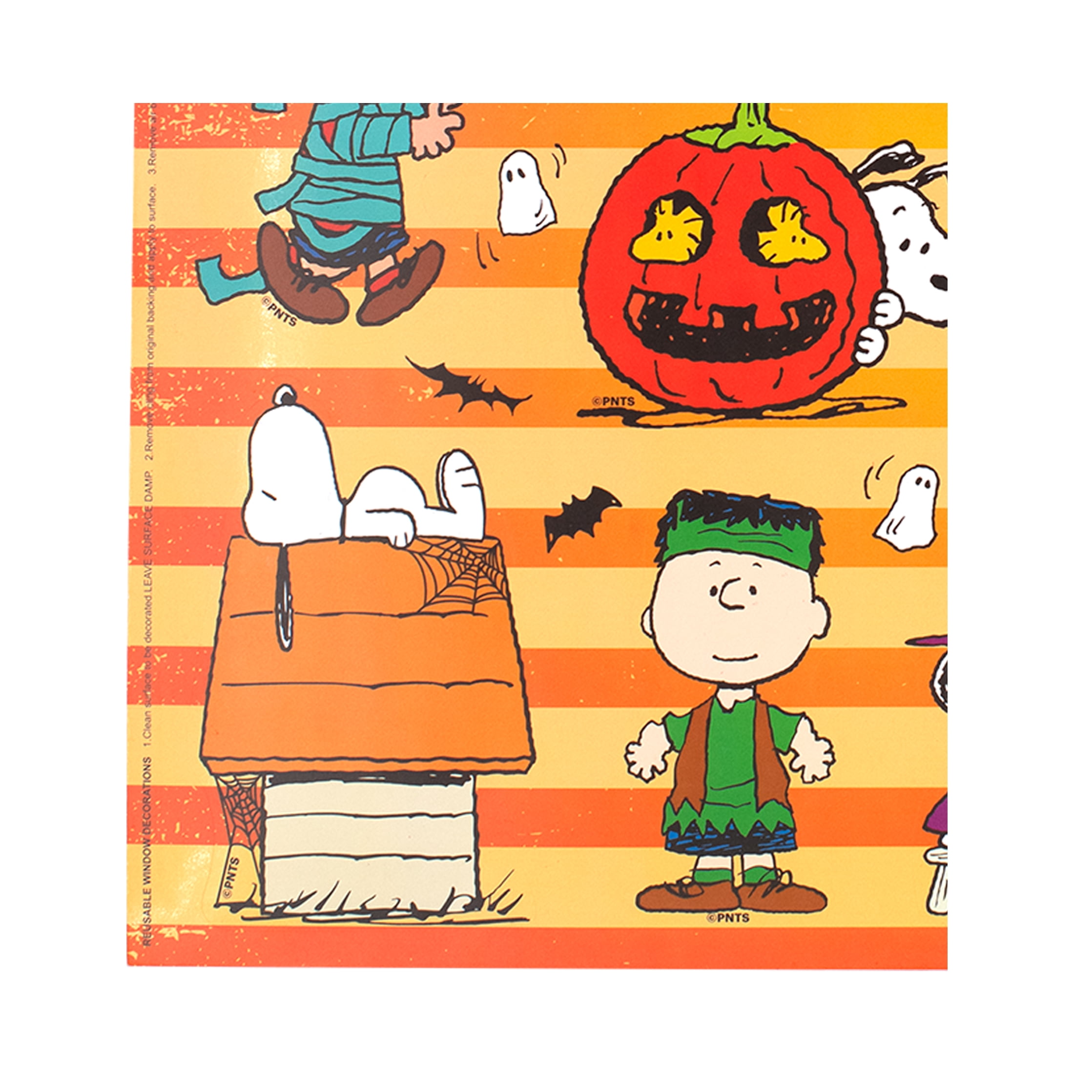 Peanuts Snoopy Halloween Static Cling Wall or Window Décor, 16 Pieces, Vinyl, Great for All Ages by Ruz