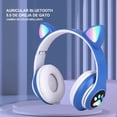 thumbnail image 2 of Audífonos Gaming Bluetooth 5.0 Con Orejas RGB Luz LED manos libres Diadema Ajustable 7h Baterían Color azul, 2 of 5