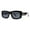 Black (Black), variant on Designer Fashion Sunglasses Unisex Rectangular Frame Bee Emblem UV400 Black