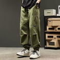 thumbnail image 3 of 2023 New Korean Fashion Men's Casual Cargo Pants Autumn Y2K Streetwear Baggy Jogger Sweatpants Hip Hop Harem Sports Trousers, 3 of 6