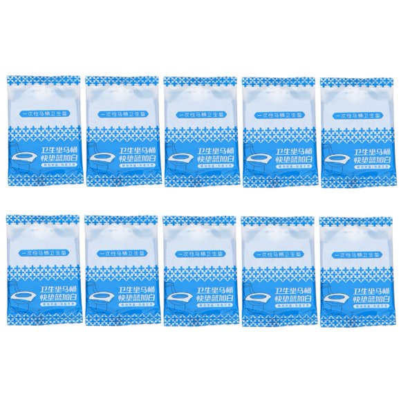 Funda de asiento de inodoro desechable, 10 piezas/bolsa, impermeable, desechable, papel de asiento de inodoro desechable, almohadilla de inodoro desechable, muy recomendable