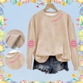 thumbnail image 7 of Deals Of The Day Clearance Sweatshirt for Women Women's Happy Easter English Printed Round Neck Long Sleeve Hooded Sweatshirt, 7 of 7