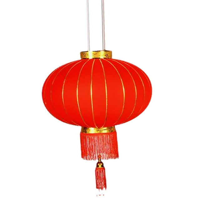 Red Fieltro Chino Fu Oriental Colgante Borlas - rojo u L Gloria Linternas rojas chinas