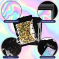 thumbnail image 1 of Bolsa Sellada Con Película Arcoíris Bolsa de almacenamiento sellada con láser de película de arco iris holográfica de 100 piezas (negro 10.5X15cm), 1 of 3