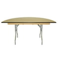 thumbnail image 3 of Table - 60" WFT Series Russian Birch Wood Half Round - Metal Edge, 3 of 5