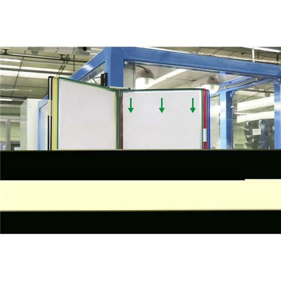 Tarifold W291A3 A3 Size Portrait Style Wall Display Unit, 10 Color-Coded Display Pockets, Assorted Color - 20 Sheet Capacity