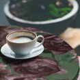 thumbnail image 3 of Ambesonne Peony Fitted Round Tablecloth, Nostalgic Flowers Garden Art, 45"- 56" Diameter, Fern Green and Mauve Taupe, 3 of 5