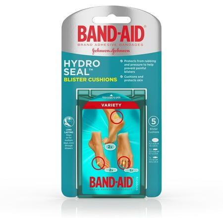 Band-Aid Brand Hydro Seal Bandages Blister Cushion, Variety Pack 5 (Best Bandage For Blisters On Feet)