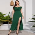 thumbnail image 2 of Robes de Cocktail d'Été pour Femmes Grande Taille à Col en V, Robe Maxi de Soirée, 2 of 6