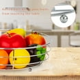 thumbnail image 6 of Auledio Houseware 2-Tier Fruit Vegetable Basket with Banana Tree Hanger Kitchen Countertop Organizer, Silver, 6 of 9